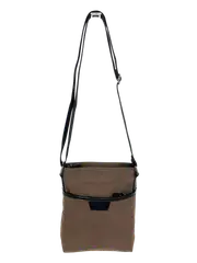 FIB Byron Canvas Sling Bag Shoulder Travel Cross Body - Brown