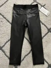 Lululemon Women's Power Position SHR Crop Pant 21" Size 6 Black Matte Foil New