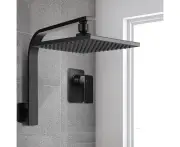 Cefito 8'' Rain Shower Head Wall Arm Square High Pressure Mixer Tap Black
