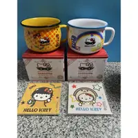 在飛比找蝦皮購物優惠-「限量」hello kitty 7-11 琺瑯杯碗組 附杯墊