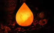 Himalayan Pink Salt Tear Drop Shape Lamp, Dimmer Switch, Night Light
