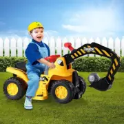 Kids Ride on Digger Electric Excavator Bulldozer Loader Car W/Toy Stones & Safet