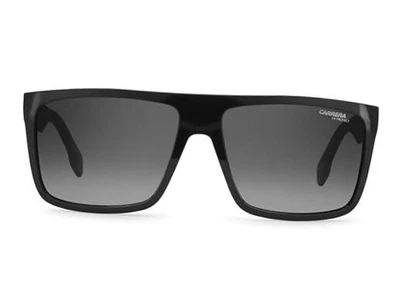 Ca5039/S Rectangular Sunglasses 58 Millimeters Black/Dark Grey Shaded