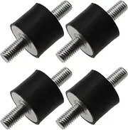 EMSea 4 Packs M8 Double Male Anti Vibration Rubber Mount Kit for Air Compressor Pump