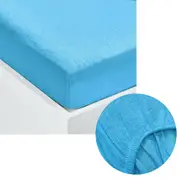 Cotton Rich Terry Fitted Sheet Single (Aqua, Charcoal, White)