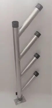 Quad Fixed Fishing Rod Holder Trees. Aluminum Rod Tree Bases. High Seas Gear.