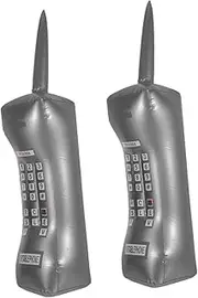 NOLITOY Inflatable Retro Cell Phone Toy 2pcs 80s 90s Vintage Phone Decor Music Party Props Graduation Decor DIY Party Accessories