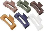 PENIKOKO 6pcs Grip Claw Hair Clips Hair Claw Clips for Women Resin