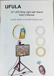 Selfie LED Ring Light 10" Tripod Phone Mount W/blue tooth remote