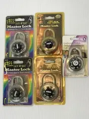 NEW 5 locks lot 4 MASTER LOCK 1500/1512 anti-shim combination locks 1 helping