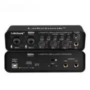 Audio Interface Sound Card 24-bit/192KHz AD Converter,Electric Guitar Recording