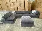 6 pc Modular Lounge Suite - Dark Grey - Move each piece to suit living room