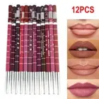 Waterproof Lip Liner Pencil Pen Lipstick Matte Long Lasting 12 PCS/Set Xmas Gift