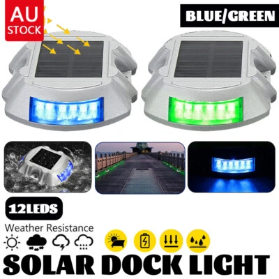 Solar LED Pathway Driveway Lights Lamp Dock Step Road Safety Marker Lamp 2-8PCS