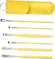 ERINGOGO 1Set Portable Ear Wax Removal Kit with Case Safe Ear Cleaners Durable Ear Spoons for Gentle Ear Wax Cleaning and Maintenance