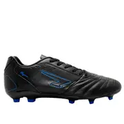 Elite Senior Leather Football Boots - Black/Royal