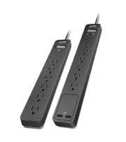 APC, 2 Pk - SurgeArrest Surge Protector Power Strip w Two USB Charging Ports