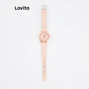 Lovito 女士休閒普通基本款石英手錶 L72AD189