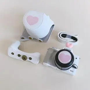 現貨速發適用佳能R50索尼ZV1富士XT30微單眼數位相機保護包白色皮套斜跨包