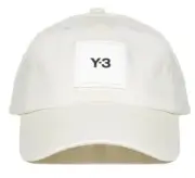 ADIDAS Y-3 SQUARE LOGO PATCH CAP, WHITE/IVORY, SIZE OSFA, H15772 S/S ‘21 *NEW