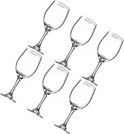 Zerodeko 6Pcs Elegant Glass Wine Goblets Footed Cocktail Glasses for Home Capacity Versatile for for Restaurants Celebrations