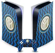 Official Inter Milan Home 2020/21 Crest Kit Vinyl Faceplate Sticker Gaming Skin Decal Cover Compatible with Sony Playstation 5 PS5 Digital Edition Console and DualSense Controller