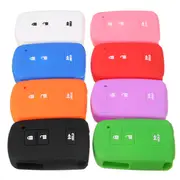 Car Key Case Cover 3 Buttons Silicone Cover Fob Case Shell For Toyota Tacoma Land Cruise 2016 -2017 25 PINK