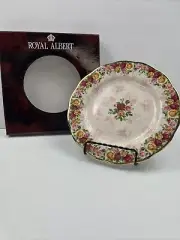 Royal Albert Peach Damask Salad Plate 8" Old Country Roses Collection NEW