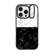 iPhone 16 Pro Impact Ring Stand Case MagSafe Compatible Black or White Marble