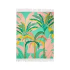 Rayell Pink Plantation 130x170cm Rectangle Canvas Throw Blanket Sofa/Bed Decor