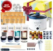 Candle Making Kit w Electric Wax Melting Pot, DIY Scented Candle Starter Kit w A