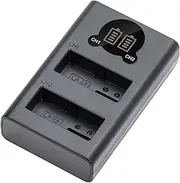 Kimaru LP-E8 Battery Charger, Double Slot LP-E8 Charger for Canon LC-E8 LC-E8C LC-E8E Charger and Canon EOS Rebel T2i, T3i, T4i, T5i, 550D, 600D, 650D, 700D, Kiss X4 X5 X6i X7i Cameras.