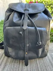 MADEWELL The Transport Rucksack Backpack Black Saddle Leather