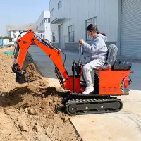 在飛比找Yahoo!奇摩拍賣優惠-小型挖掘機挖土機微型掘土機農用家用工程果園大棚迷你勾機1噸2