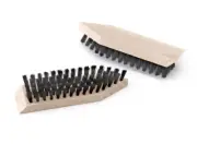 Medium stiff brush of wood - perfect boots brush for cleaning leather boots