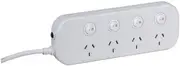 4 way Powerboard with Switches and Surge & Overload Protection