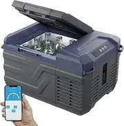 12 Volt Car Refrigerator Fridge, 9 L Single Zone Portable Freezer, 12/24V DC and 100-240V AC Compressor Cooler Fit For Outdoor