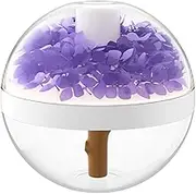 Portable Humidifier – USB Rechargeable Humidifier | 270ml Flower Design Mini Air Purifier | Mist Diffuser, Night Light Humidifier, Compact Air Moisturizer For Travel, Plants, Home