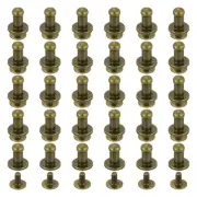 30Pcs 5mm Chicago Screws Round Head Button Leathercraft Rivets, Bronze