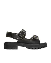 CELINE LEO STUDDED CHUNKY SANDAL in CALFSKIN 37 black