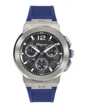 Ferragamo Mens F-80 Titanium 44mm Strap Fashion Watch