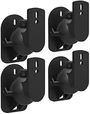 4PCS Universal Speaker Wall Mount Bracket Ceiling Stand Clamp with Adjustable Swivel and Tilt Angle Rotation