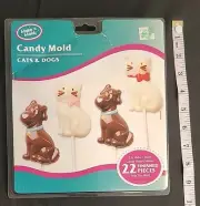 Make N Mold Cats Dogs Birthday Child Animals Lollipop Chocolate Candy Mold
