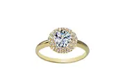 Crystals from SWAROVSKI Double Halo Gold Ring