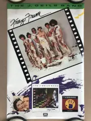 Vintage Original 1980s J Geils Band Poster Freeze Frame Rock Music Memorabilia