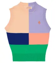 [The Animals Observatory] The Animals Observatory Parrot cotton sweater vest Y 12 multicoloured