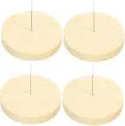 PHENOFICE Wooden Base Doll Stand Crochet Hook Holder Felt Animal Display Stand 4pcs for Crochet Dolls