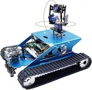 Yahboom Raspberry Pi Robotic Professional Starter Kit with Camera Programmable AI Electronic DIY Tank Robot Kit for Teens Adults Compatible Pi 4 B Model 3B+