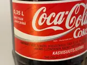 Coca Cola Is the Music Bottle Finland Paper Label 35 L