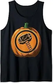 [Marvel] Halloween Thor Mjolnir Jack-O-Lantern Portrait Tank Top